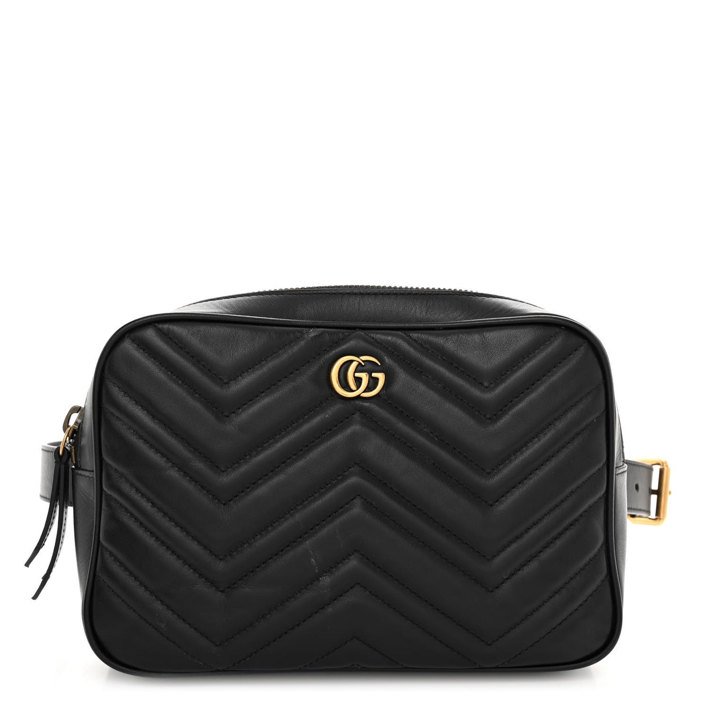 Calfskin Matelasse Mens GG Marmont Belt Bag 90 36 Black