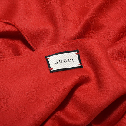 Gucci Cashmere GG Monogram Gem Lux Scarf Flame 3 of 3