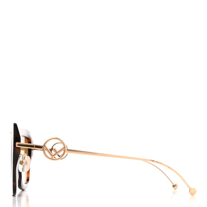 Fendi Acetate Metal F is Fendi FF Square Cat Eye Sunglasses FF 0424/F/S Havana 3 of 8