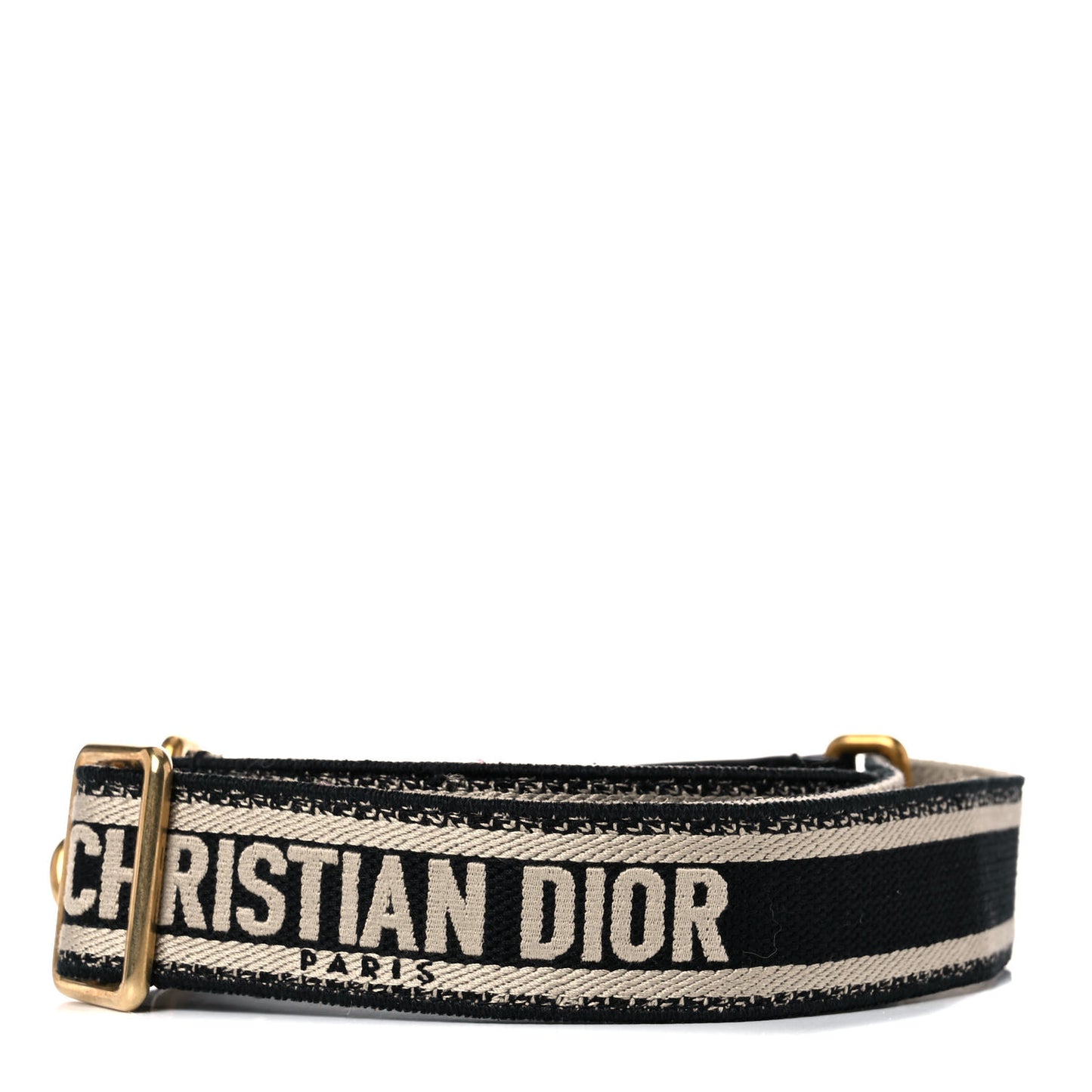 Canvas Embroidered Shoulder Strap Black