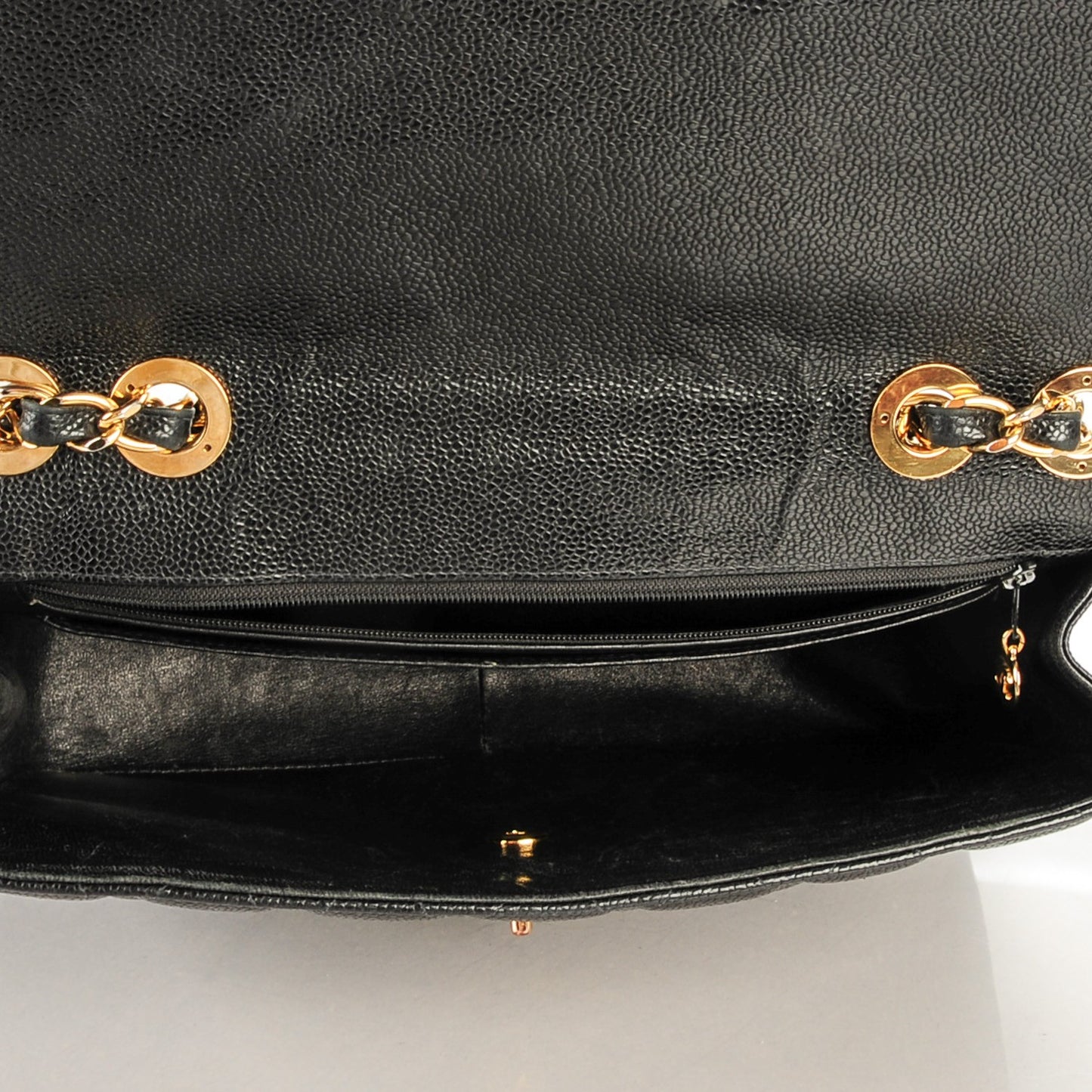 Caviar Quilted Jumbo Single Flap Black