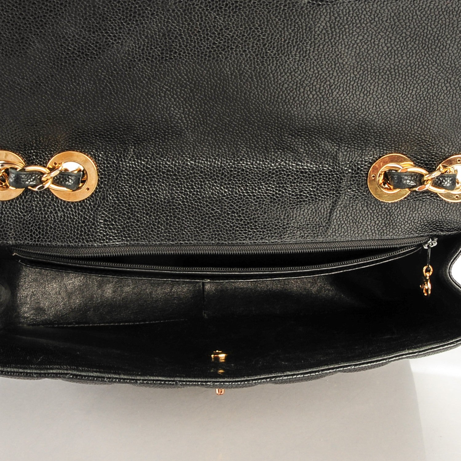 Chanel Caviar Quilted Jumbo Single Flap Black 6 of 8