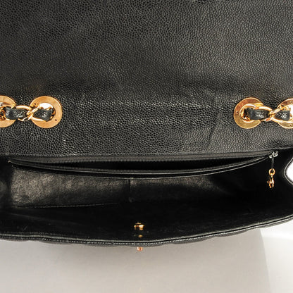 Chanel Caviar Quilted Jumbo Single Flap Black 6 of 8