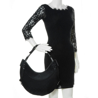Gucci Monogram Half Moon Hobo Black 2 of 7