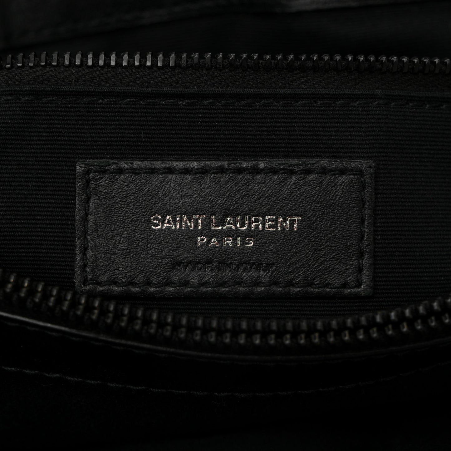 Calfskin Y Quilted Monogram Monochrome Medium Loulou Chain Satchel Black