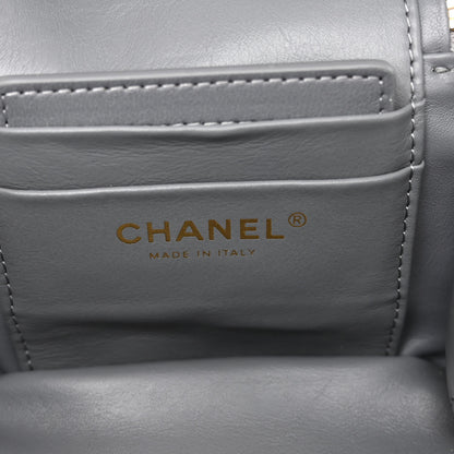 Chanel Shearling Lambskin Quilted Small Vanity Case Grey 6 of 10