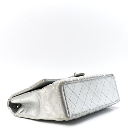 Chanel Metallic Lambskin Quilted Maxi Single Flap Silver 4 of 13