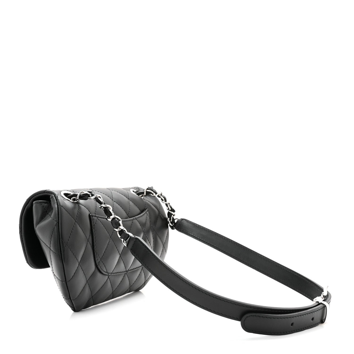Chanel Calfskin Quilted CC Uniform Flap Belt Bag Black 3 of 11