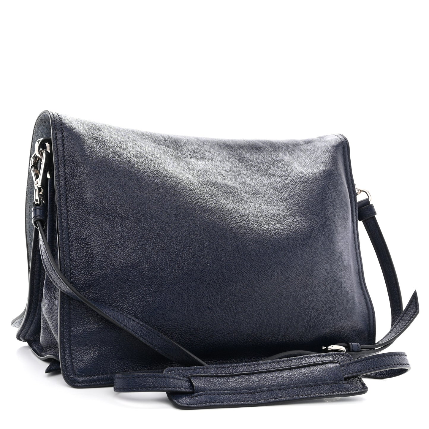 Glace Calf Etiquette Flap Inchiostro Astrale