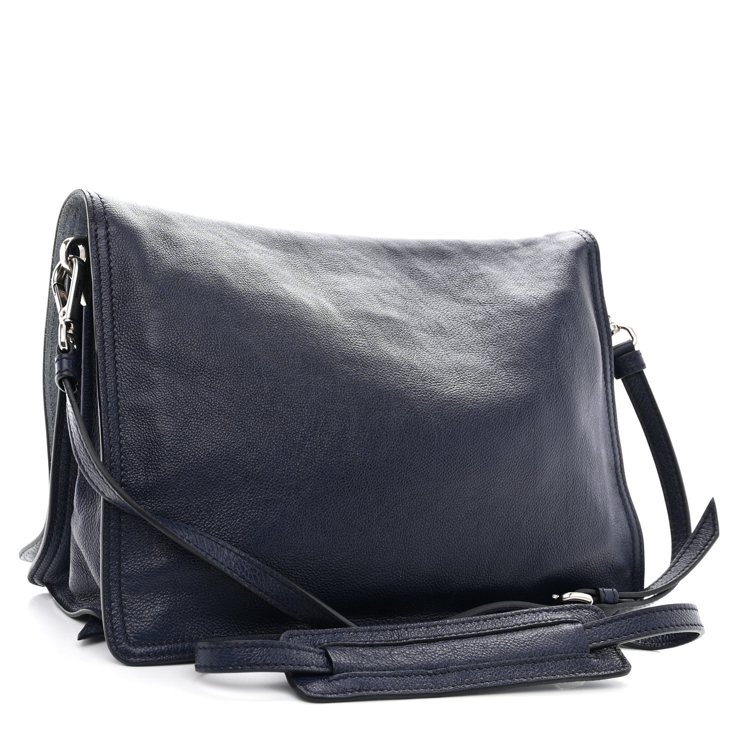 Prada Glace Calf Etiquette Flap Inchiostro Astrale 3 of 10