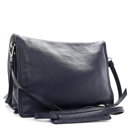 Prada Glace Calf Etiquette Flap Inchiostro Astrale 3 of 10