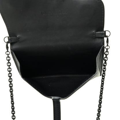 Christian Dior Ultra Matte Calfskin Nano Saddle Chain Pouch Black 4 of 4