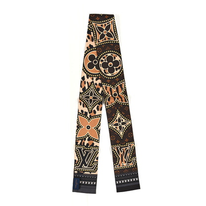 Louis Vuitton Silk Monogram LV World Bandeau Brown 2 of 3