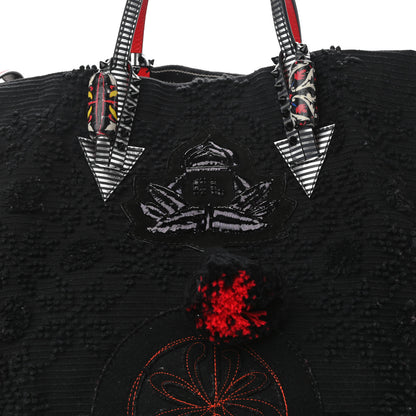 Christian Louboutin Cotton Embroidered Portugaba Black 7 of 10