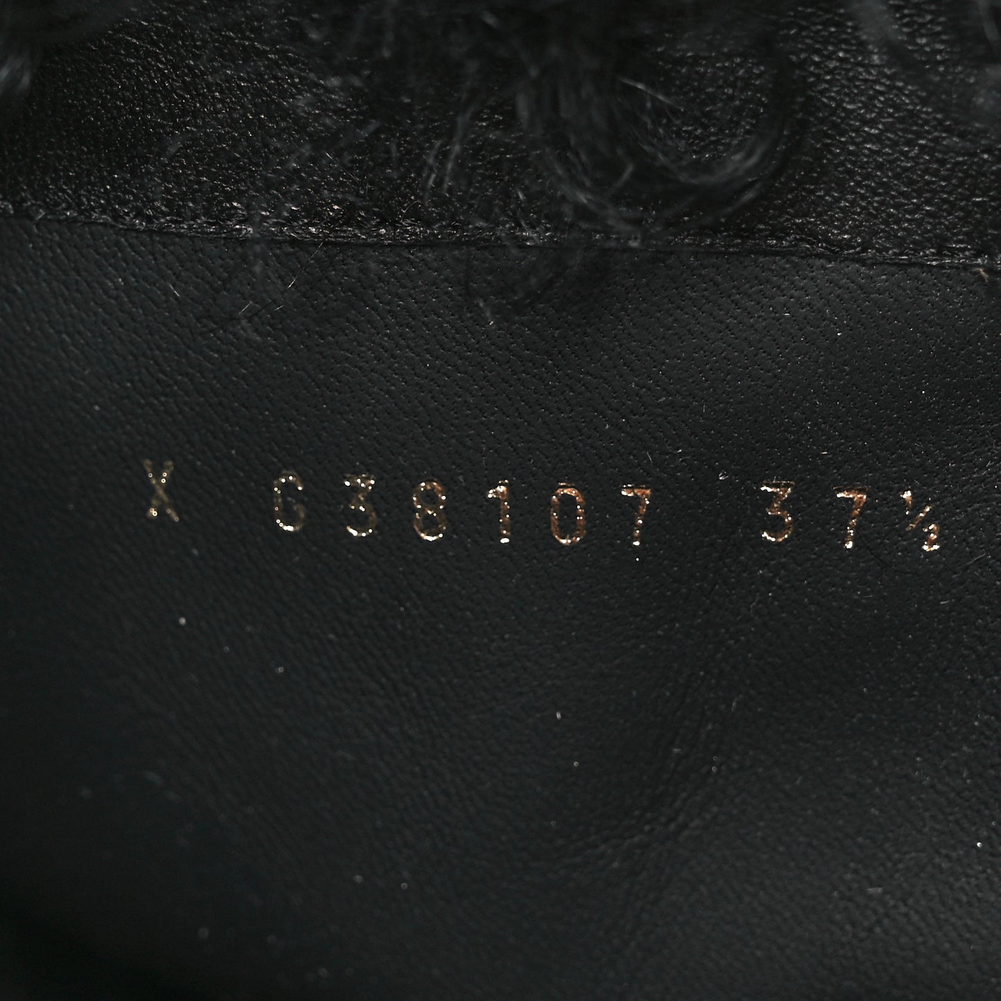 Shearling Sheepskin High Boots 37.5 Black