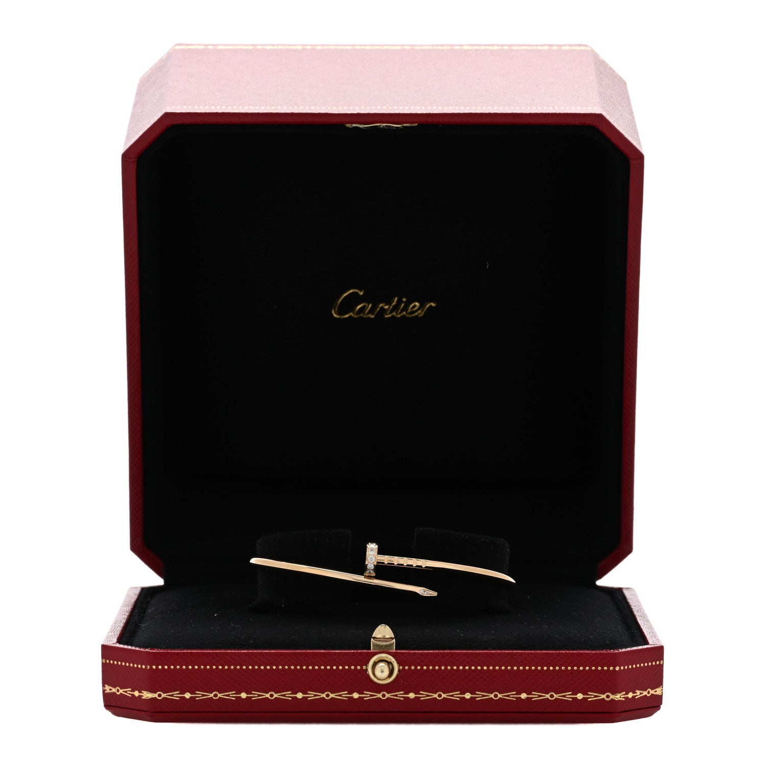 Cartier 18K Yellow Gold Diamond Small Juste Un Clou Bracelet 16 4 of 4