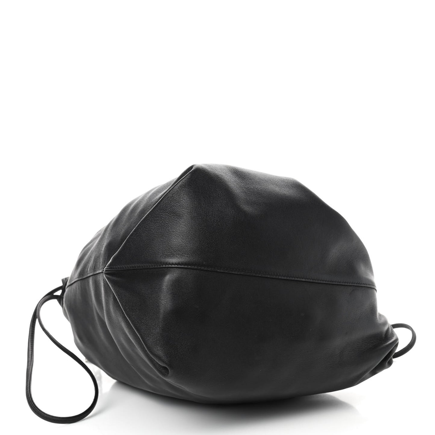 Lambskin Teddy Drawstring Bag Black