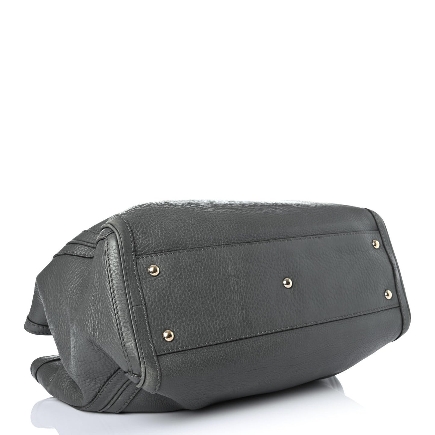 Pebbled Calfskin Medium Bella Tote Grey