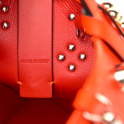 Christian Louboutin Calfskin Empire Spike Studded Mini Tote Sunrise Multicolor 7 of 11