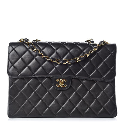 Chanel Lambskin Quilted Jumbo Single Flap Black 1 of 17