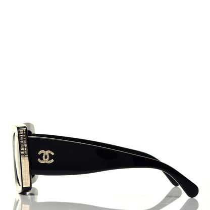 Chanel Acetate Rectangle Sunglasses 5435 Black 3 of 7