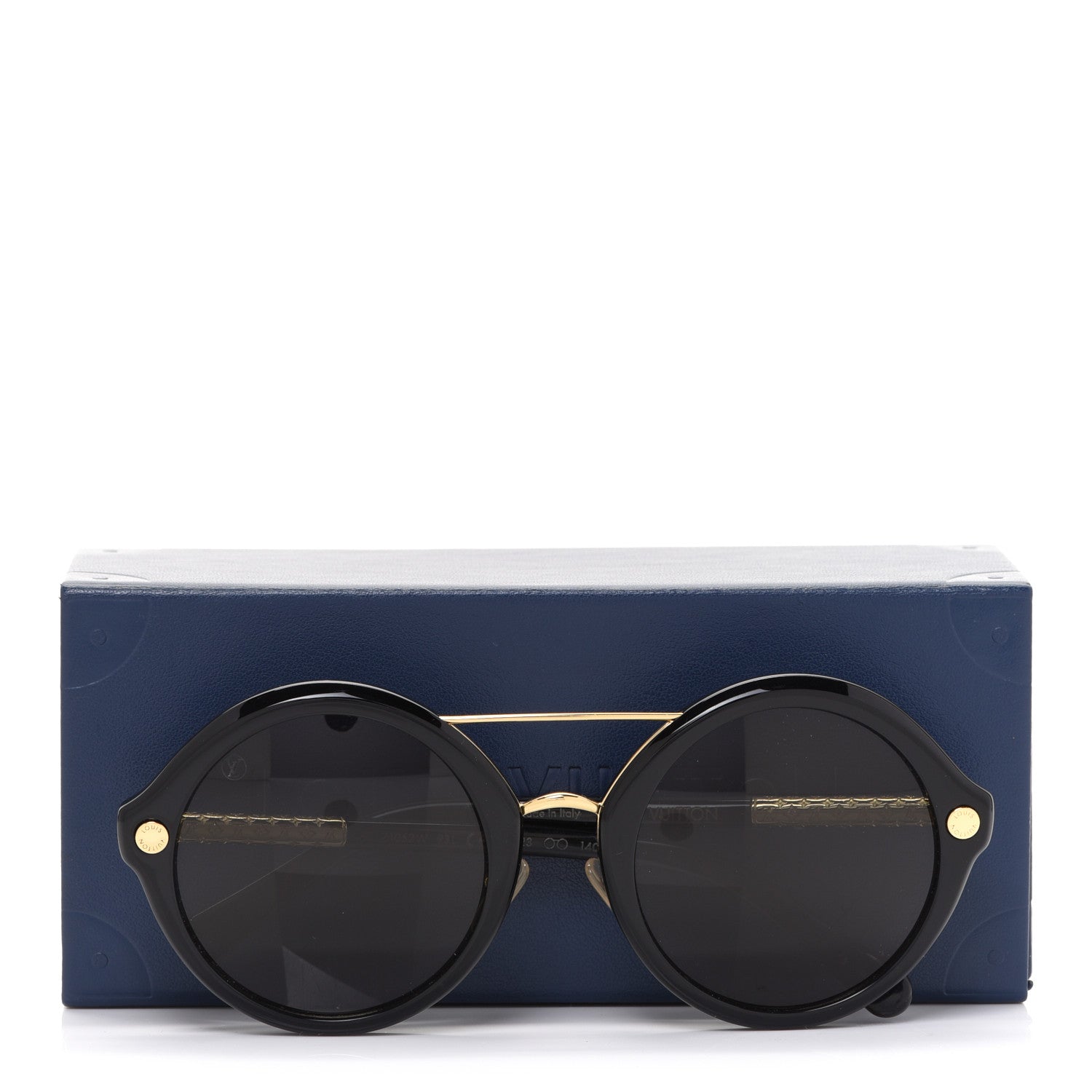Louis Vuitton Acetate Round Sunglasses Z1052W Black 7 of 8