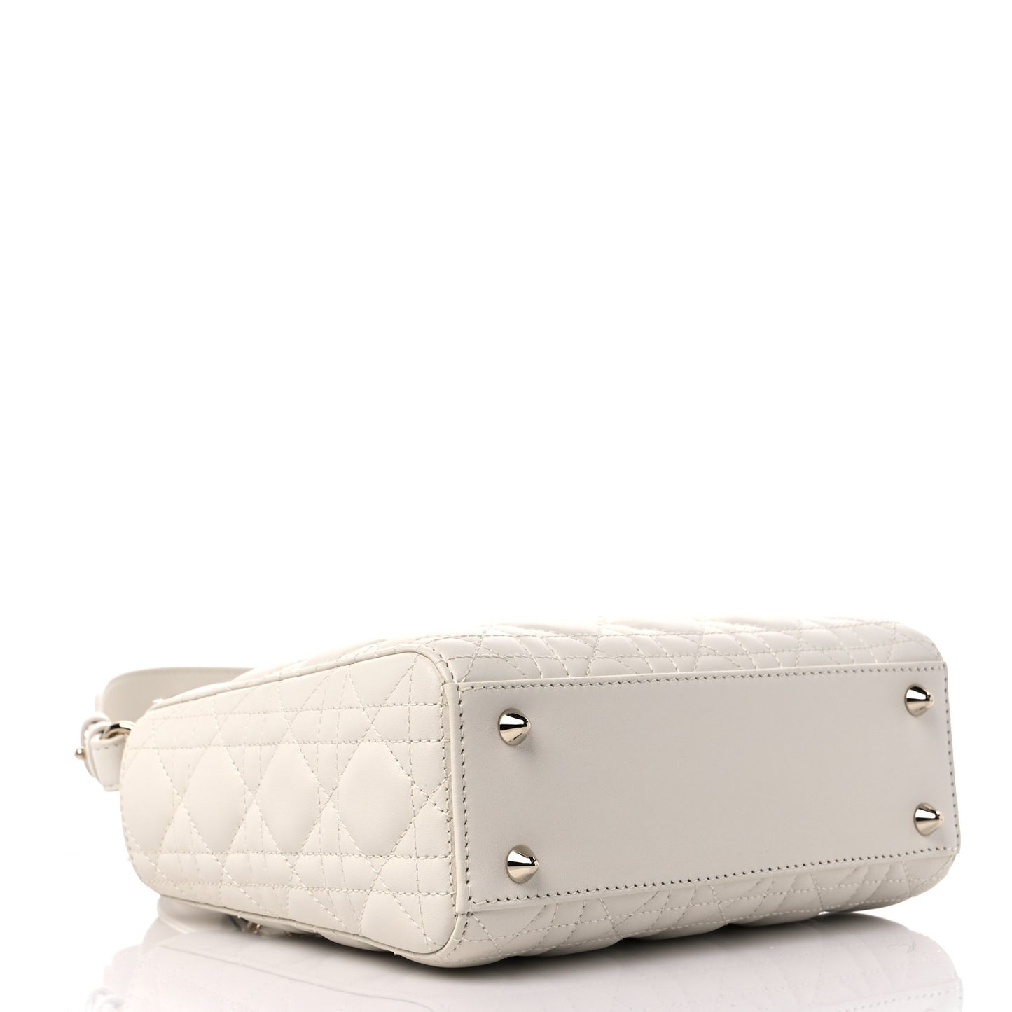 Lambskin Cannage Small Lady Dior White