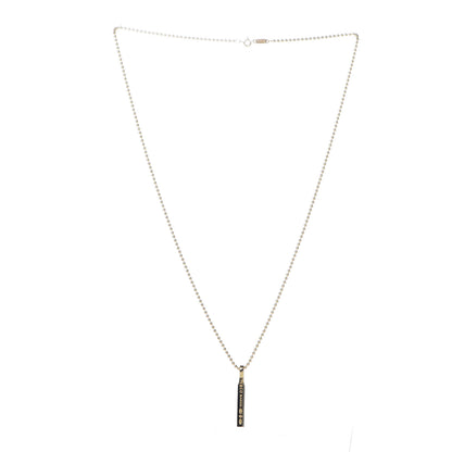 Tiffany 18K Yellow Gold Makers Bar Pendant Necklace 3 of 7