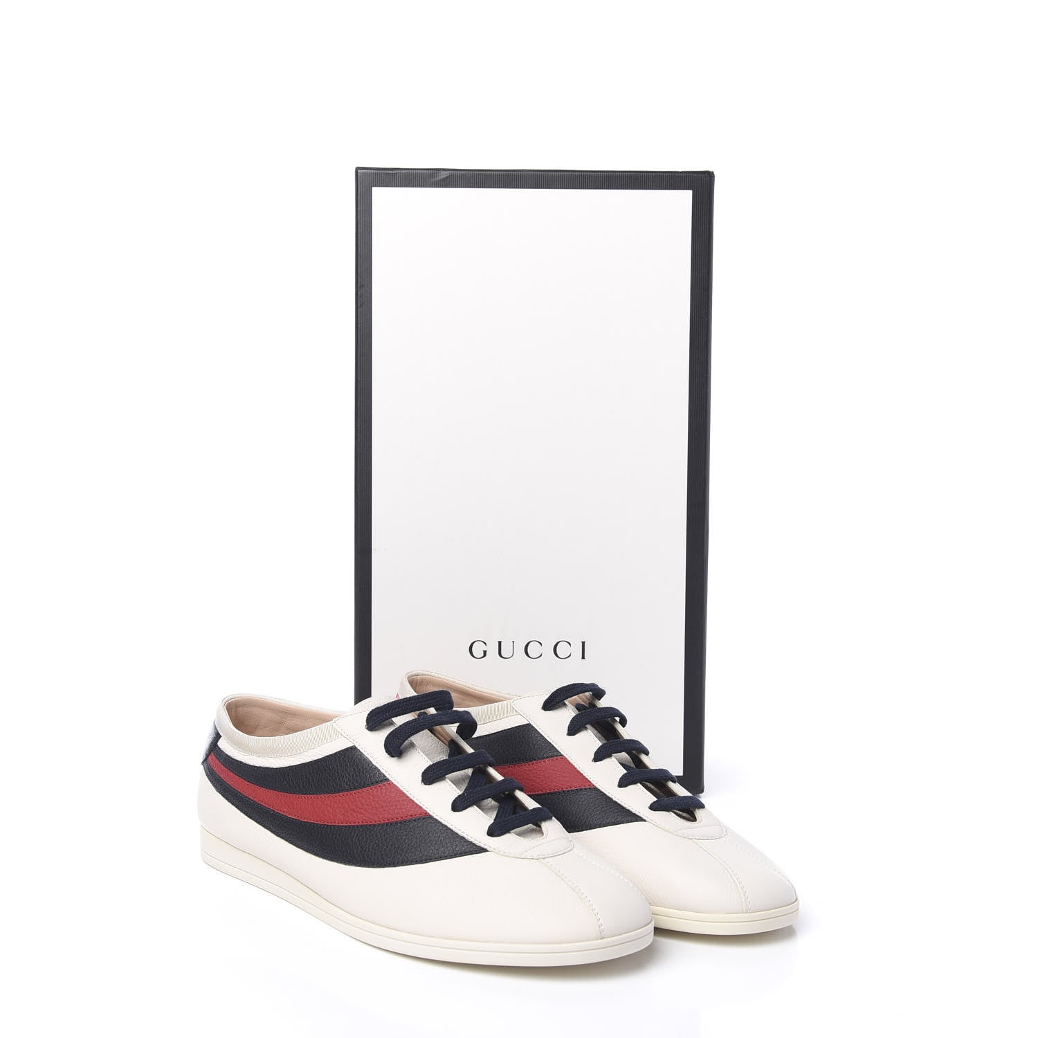 Gucci Calfskin Mens Falacer Sneakers 8 White Blue 9 of 9