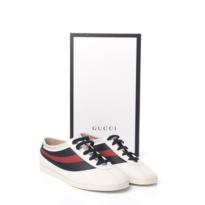 Gucci Calfskin Mens Falacer Sneakers 8 White Blue 9 of 9