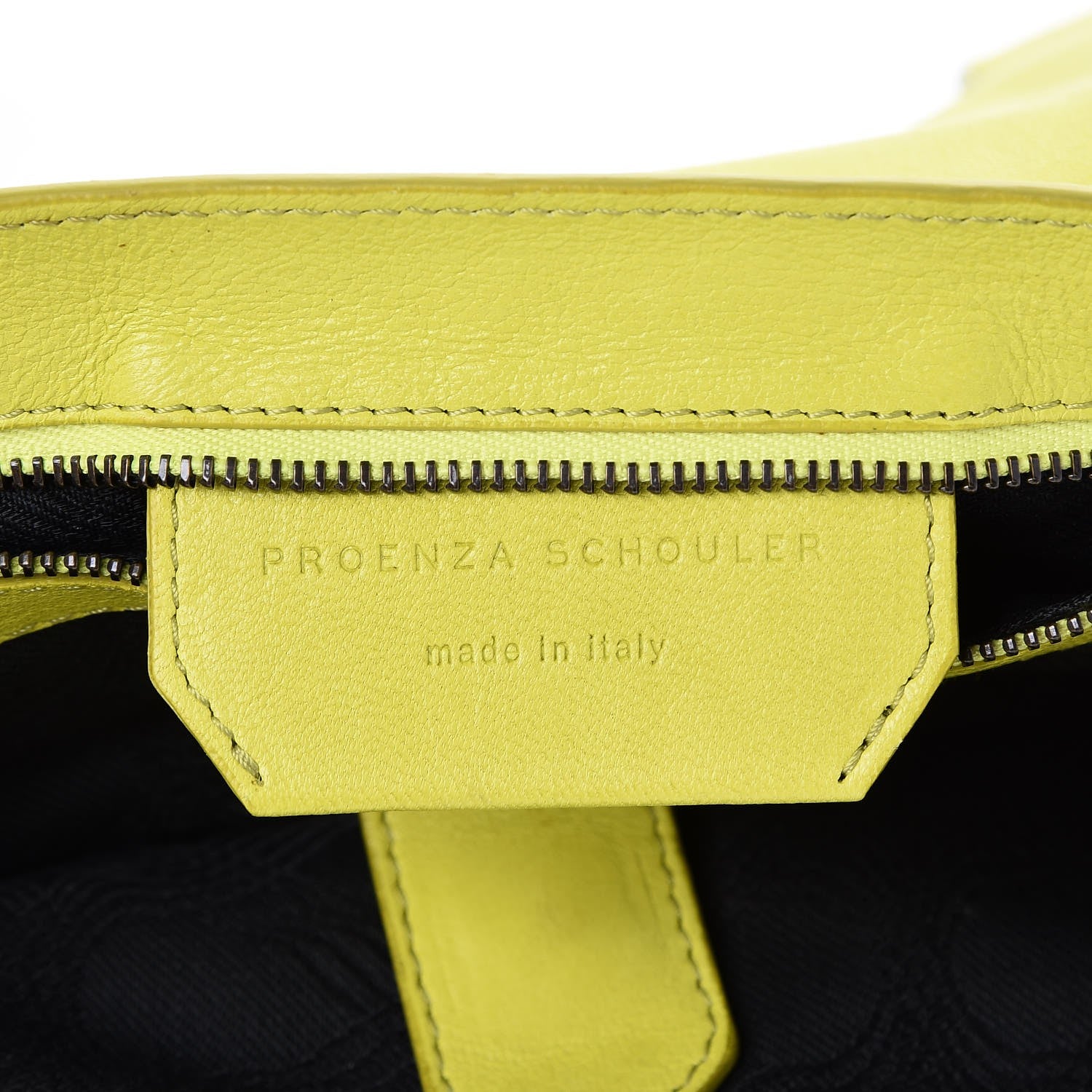 Proenza Schouler Lambskin Medium PS1 Satchel Citron 6 of 10