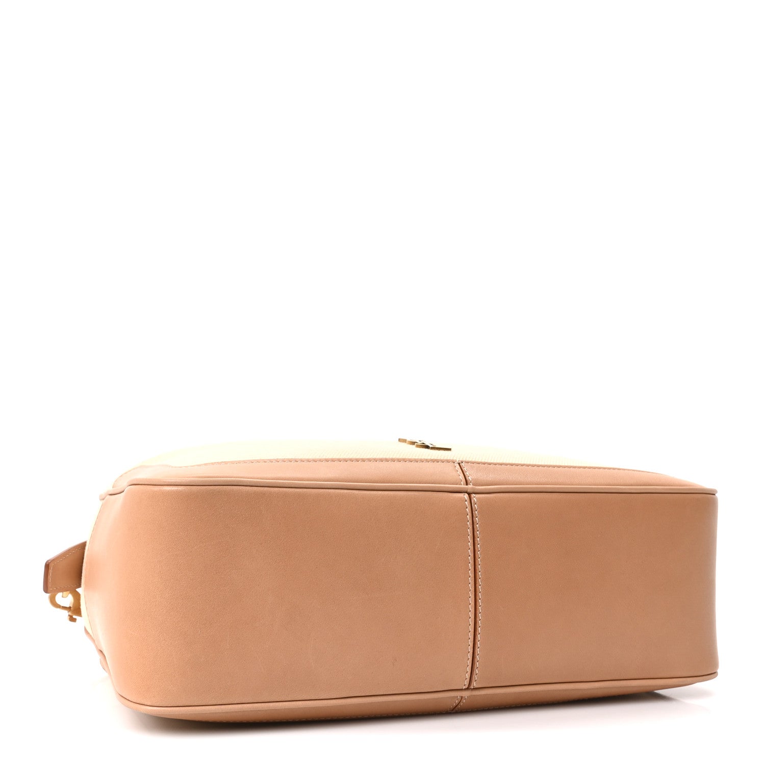Saint Laurent Canvas Calfskin Camera Supple Bag Avorio Vintage Brown 3 of 9