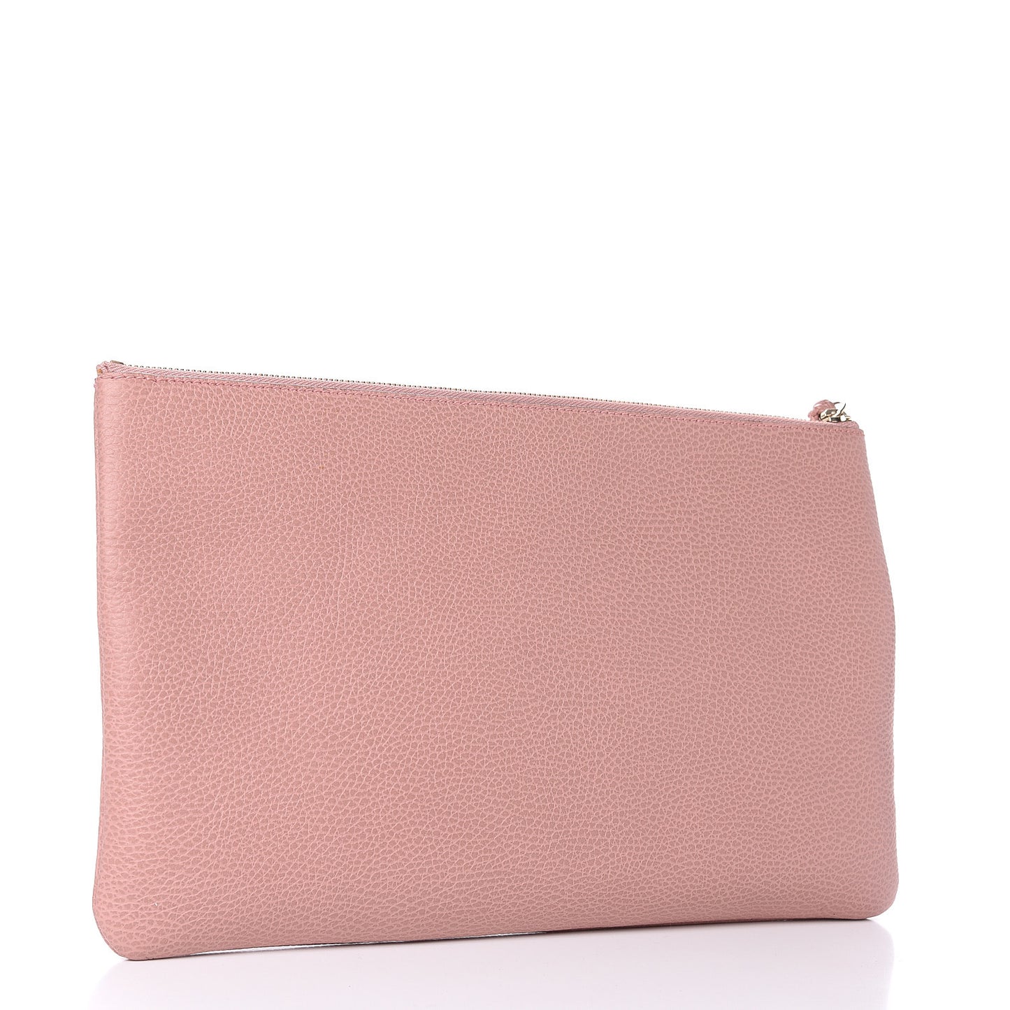 Calfskin Large Bamboo Clutch Pink