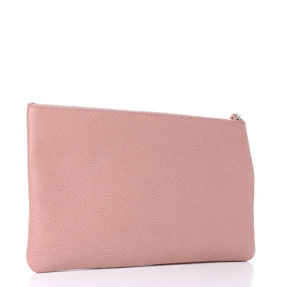 Gucci Calfskin Large Bamboo Clutch Pink 3 of 8
