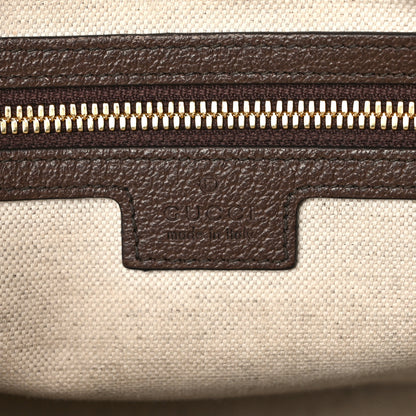 Gucci Monogram Jumbo GG Textured Dollar Calfskin Web Messenger Shoulder Bag Camel Ebony New Acero 6 of 9