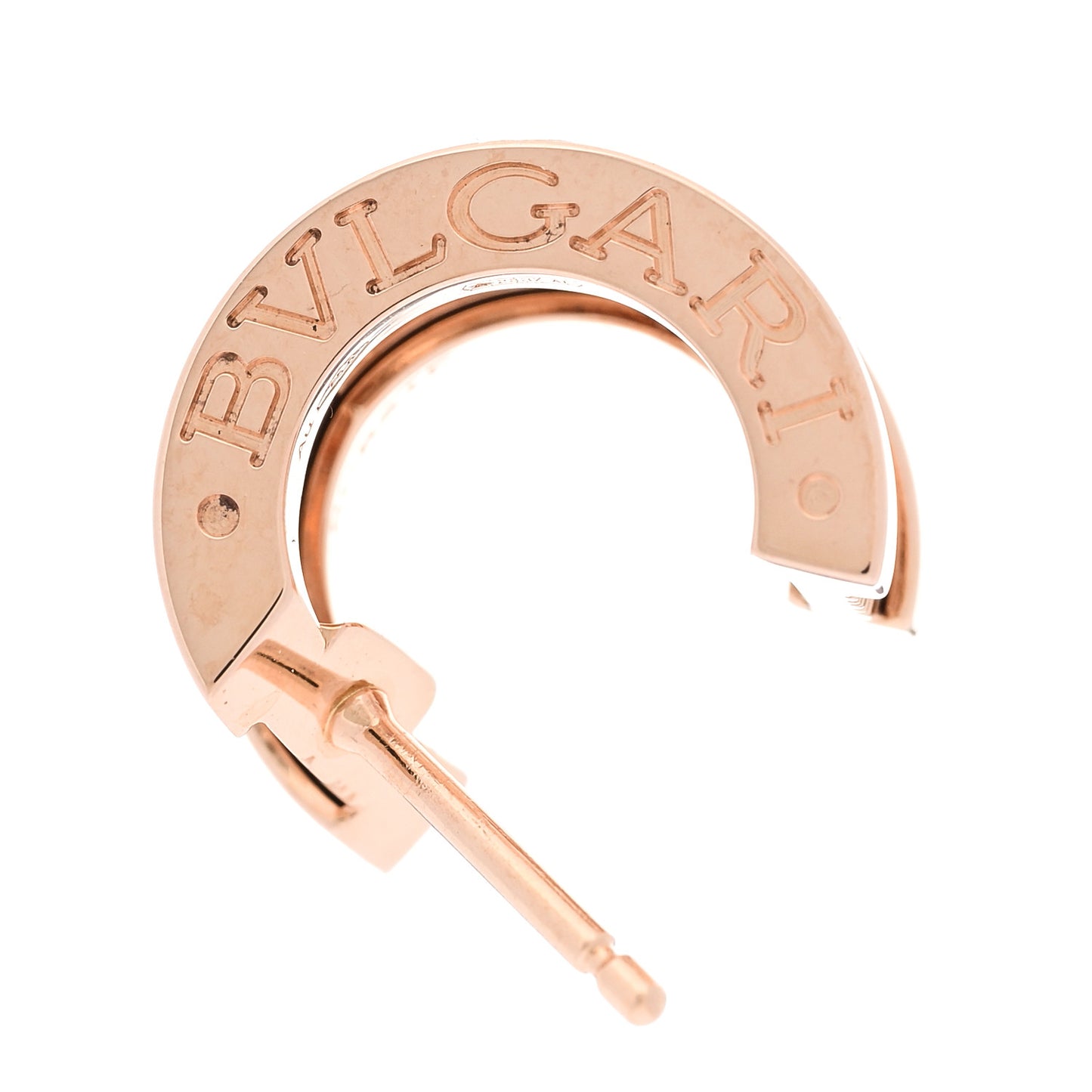 18K Rose Gold Diamond B.Zero1 Legend Hoop Earrings
