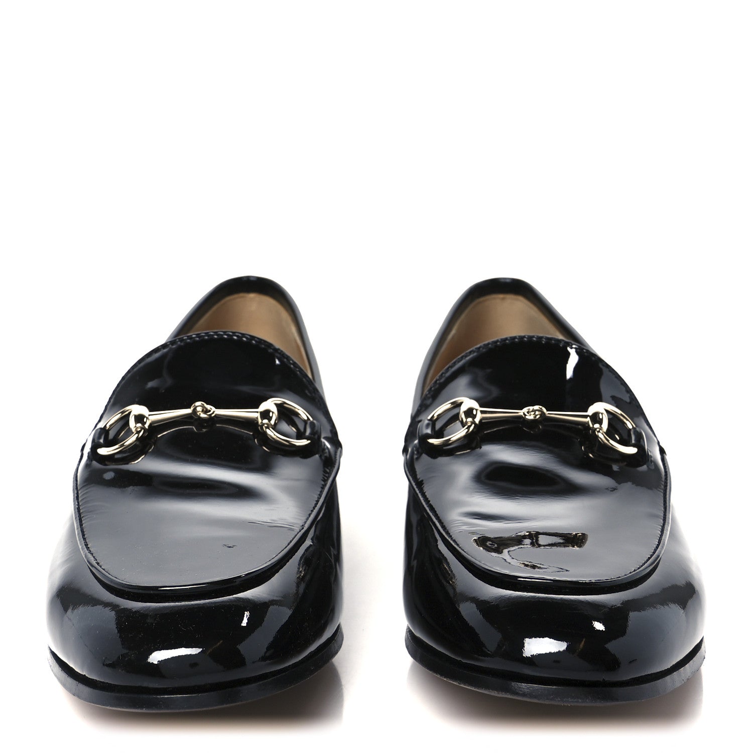 Gucci Patent Womens Jordaan Loafers 39.5 Black 3 of 12