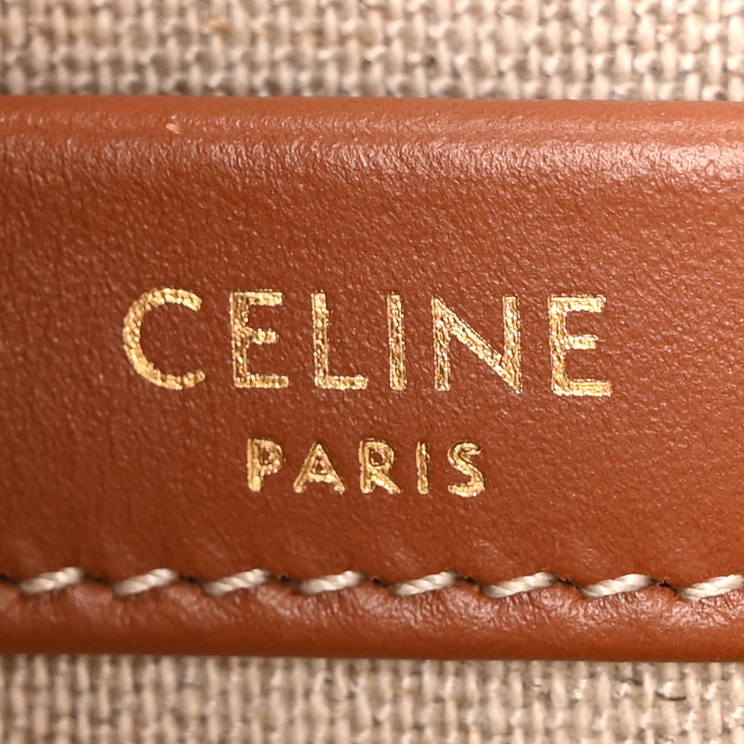 Celine Canvas Small Cabas Thais Ecru Black 6 of 9
