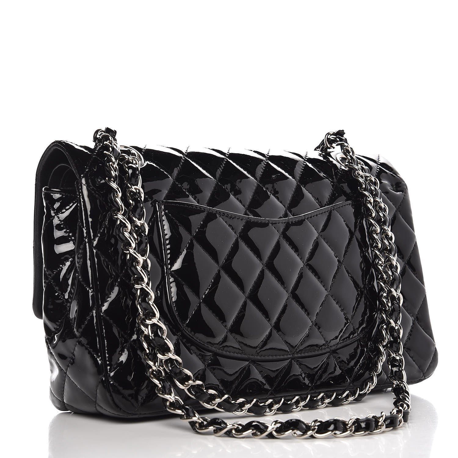 Chanel Patent Quilted Medium Double Flap Black 4 of 10