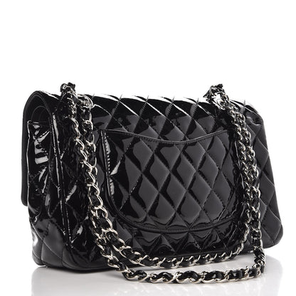 Chanel Patent Quilted Medium Double Flap Black 4 of 10