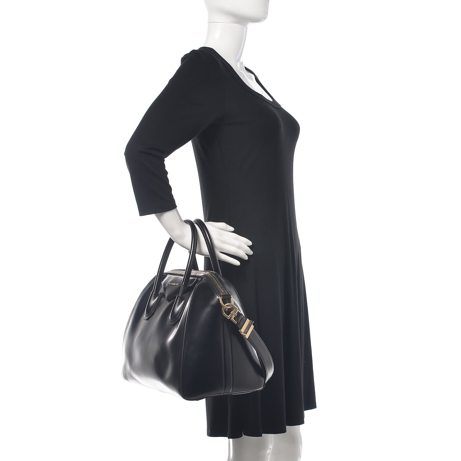 Givenchy Shiny Lord Calfskin Medium Antigona Black 3 of 12