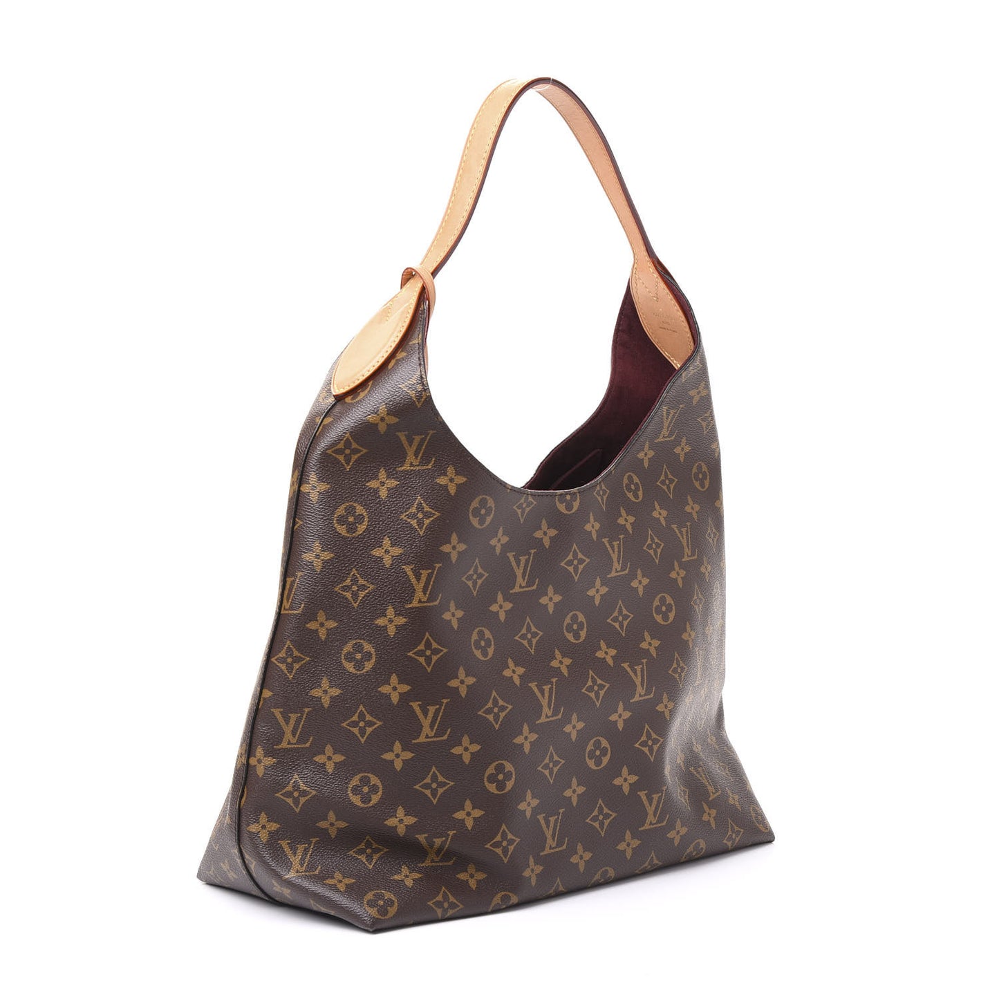 Monogram Flower Hobo Beige