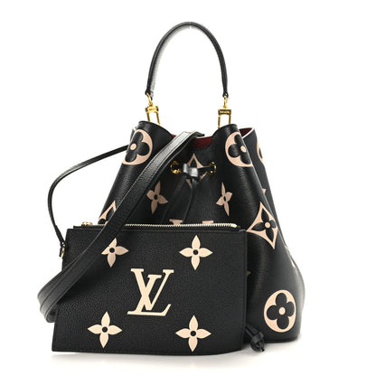 Louis Vuitton Empreinte Monogram Giant Neonoe MM Black Beige 3 of 11