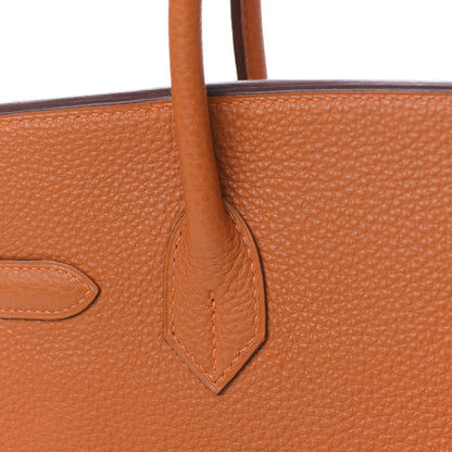 Hermes Togo Verso Birkin 30 Potiron Fauve 16 of 29