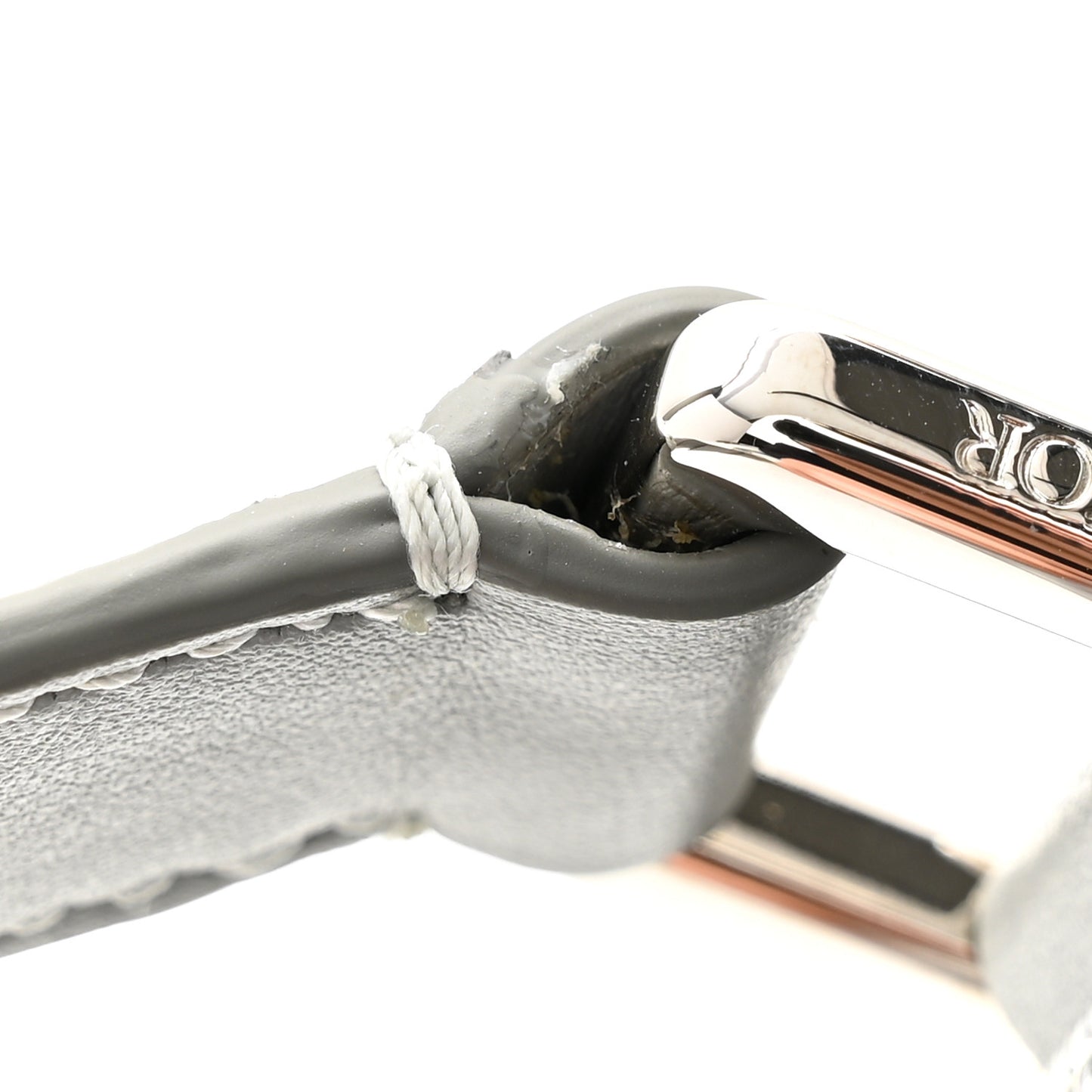 Coated Canvas CD Diamond Hit The Road Vertical Wallet On Strap Grey