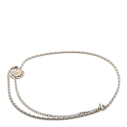 Chanel Lambskin Chain CC Medallion Belt Silver Gold 2 of 5