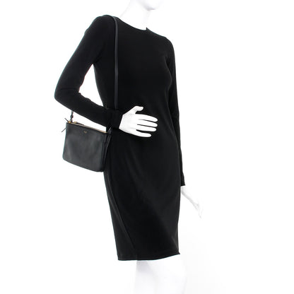 Celine Lambskin Small Trio Crossbody Bag Black 2 of 7