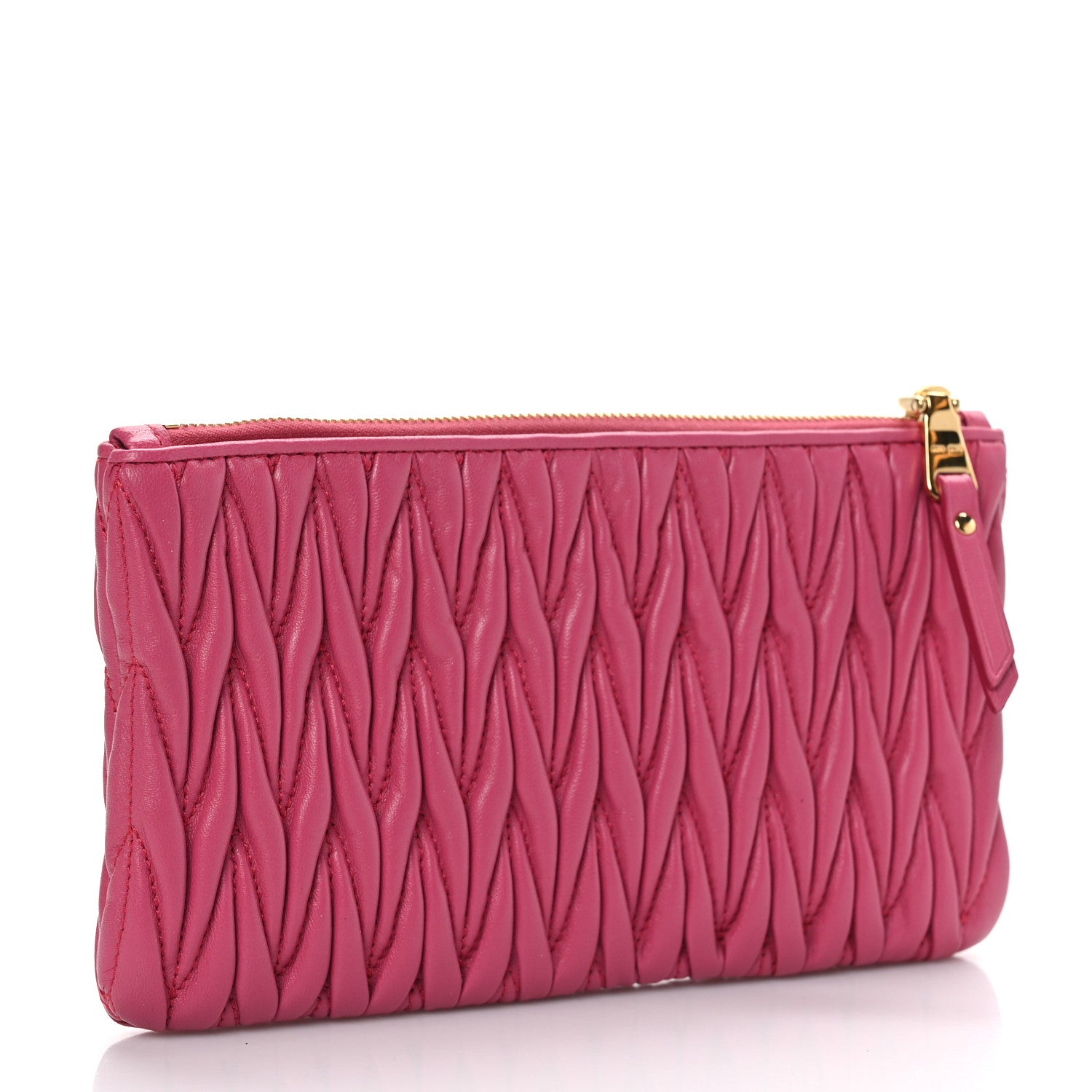 Miu Miu Nappa Matelasse Lux Pouch Fuxia 3 of 8
