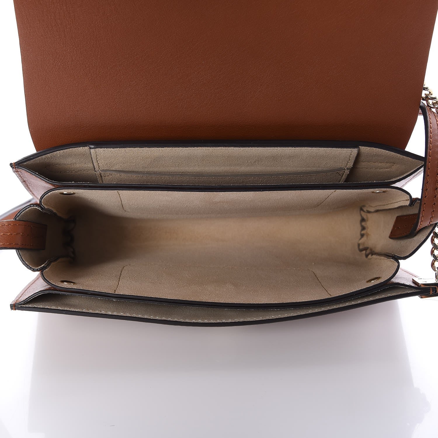 Chloe Suede Calfskin Small Faye Shoulder Bag Tobacco 5 of 6