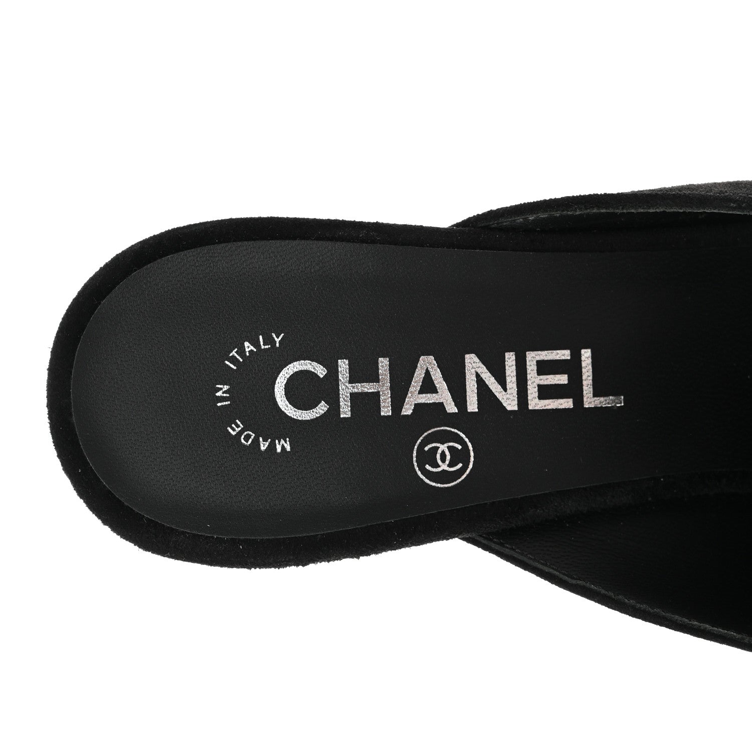 Chanel Suede Grosgrain Crystal Star Mules 40 Black 7 of 10